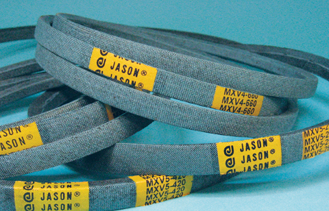 Synthetic Rubber Jason Industrial MXV4-240 Super Duty Lawn and Garden Belt 0.5 Wide 24.0 Long 0.31 Thick 
