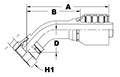 4049 Series Female Swivel BSP Parallel Pipe 45 Degree (Metric) Elbows - 2
